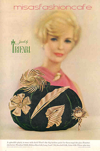 （画像用） Trifari　 トリファリ りぼん　 ブローチ