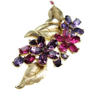 （画像用） クラウントリファリ刻印 Trifari ブローチ