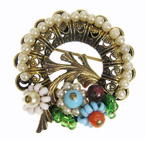 （画像用） Coroお花ブローチ 1949年刻印あり！