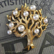 （画像用） クラウントリファリ　 Trifari ツリーブローチ