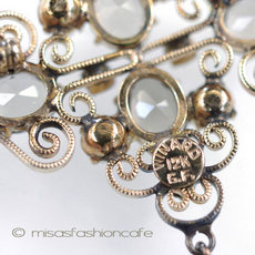 （画像用） 本真珠・天然石・12Kgf アンティーク ブローチ