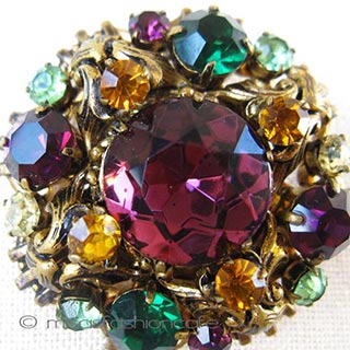 （画像用） チェコガラス　ブローチ