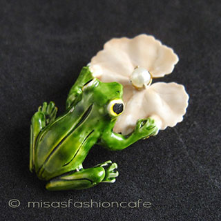 （画像用） Original By Robert　 蛙カエル　ブローチ