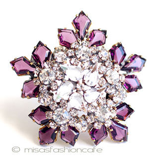 （画像用） チェコ製ガラス ブローチ