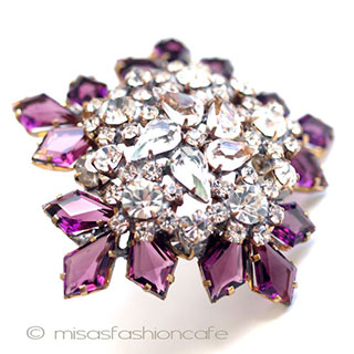 （画像用） チェコ製ガラス ブローチ