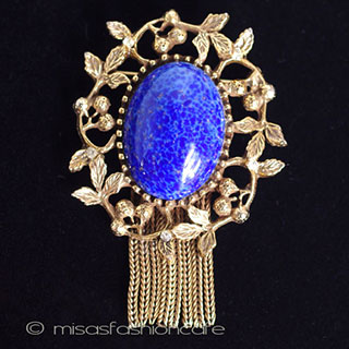 （画像用） Goldette　ブローチ チェリー＆フリンジ