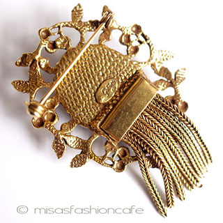 （画像用） Goldette　ブローチ チェリー＆フリンジ