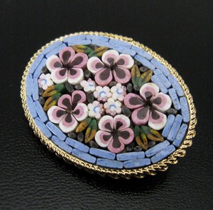 （画像用） イタリア製モザイクブローチ