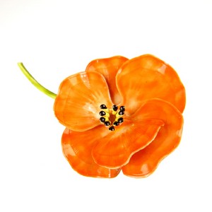 （画像用） Original By Robert ポピーのお花ブローチ