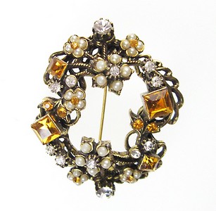 （画像用） Florenza フロレンザ 花リース　ブローチ