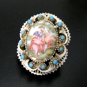 （画像用） Florenza フロレンツァ カボション ブローチ