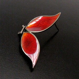 （画像用） ノルウェイ製　エナメル Sterling銀製ブローチ