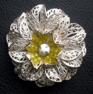 （画像用） MiriamHaskell　ブローチ ミリアムハスケル　花