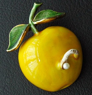 （画像用） Original By Robert ロバート りんご ブローチ