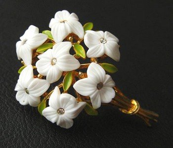 （画像用） ARTアート刻印　 フラワーブーケブローチ