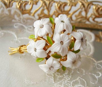 （画像用） ARTアート刻印　 フラワーブーケブローチ