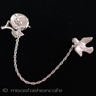 （画像用） Trifari　 トリファリ 鳥と巣　ブローチ