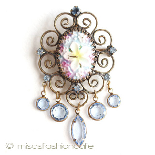 （画像用） Ｈｏｂｅ刻印　フラワー ペンダント兼ブローチ