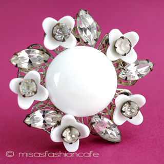 （画像用） ミリアムハスケル刻印 1948年の花ブローチ