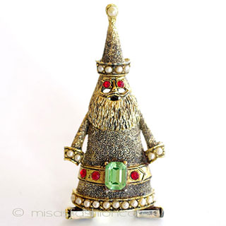 （画像用） Ｈｏｌｌｙｃｒａｆｔ　ブローチ ビジューサンタクロース