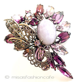 （画像用） アンティーク　フローラル Juliana　ブローチ