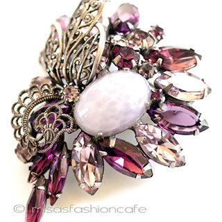 （画像用） アンティーク　フローラル Juliana　ブローチ