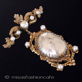 （画像用） アンティーク　ブローチ バロックパール