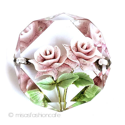 （画像用） ヴィンテージアクセサリー ローズブーケ 花ブローチ