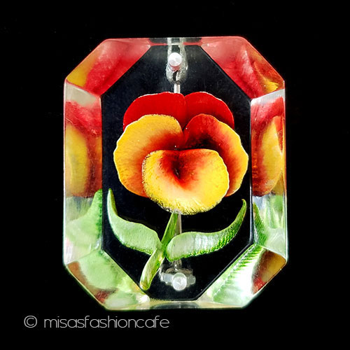 （画像用） ヴィンテージジュエリー パンジー・すみれのお花