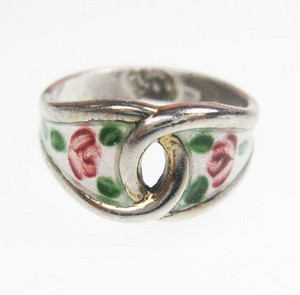 （画像用） Sterling銀製 ローズのお花リング