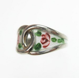 （画像用） Sterling銀製 ローズのお花リング