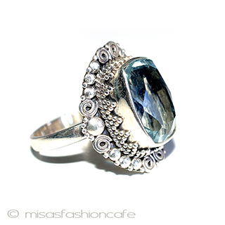 （画像用） アクアマリン　リング　 スターリングシルバー