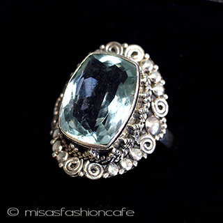 （画像用） アクアマリン　リング　 スターリングシルバー