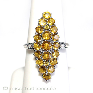 （画像用） 真珠シトリン　リング　 スターリングシルバー