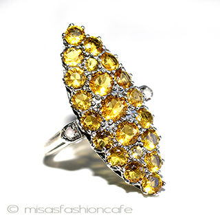 （画像用） 真珠シトリン　リング　 スターリングシルバー