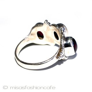 （画像用） ガーネット　リング　 スターリングシルバー