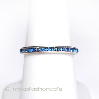 （画像用） スターリングシルバー ネイビーブルー　リング