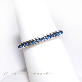 （画像用） スターリングシルバー ネイビーブルー　リング