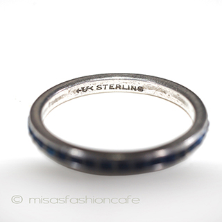 （画像用） スターリングシルバー ネイビーブルー　リング