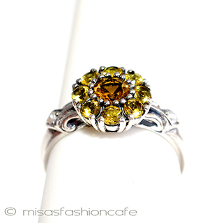 （画像用） シトリン真珠　リング スターリングシルバー