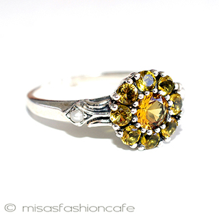 （画像用） シトリン真珠　リング スターリングシルバー