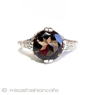 （画像用） トパーズ　リング・指輪 スターリングシルバー小花