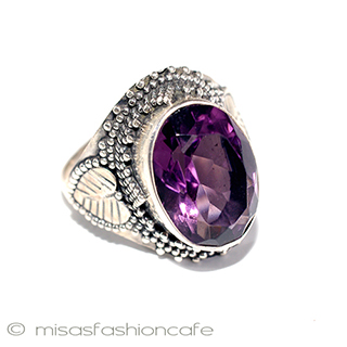 （画像用） アメジスト６ｃｔリング スターリングシルバー