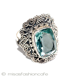 （画像用） アクアマリン　リング　 スターリングシルバー