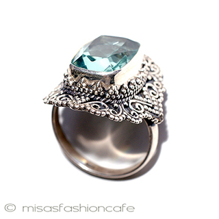 （画像用） アクアマリン　リング　 スターリングシルバー