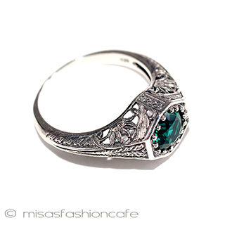 （画像用） エメラルド　リング　 スターリングシルバー