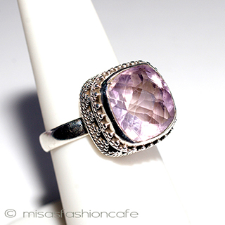 （画像用） 天然石　アメジスト スターリングシルバー