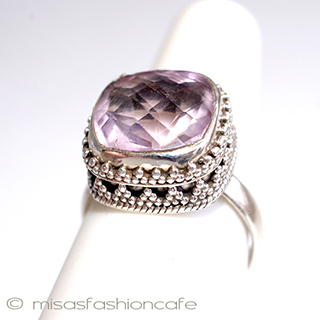 （画像用） 天然石　アメジスト スターリングシルバー