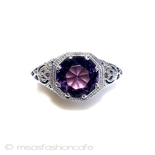 （画像用） 天然石　アメジスト　１ｃｔ　 スターリングシルバー刻印