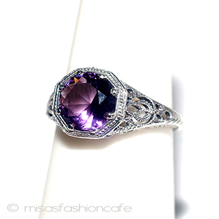 （画像用） 天然石　アメジスト　１ｃｔ　 スターリングシルバー刻印